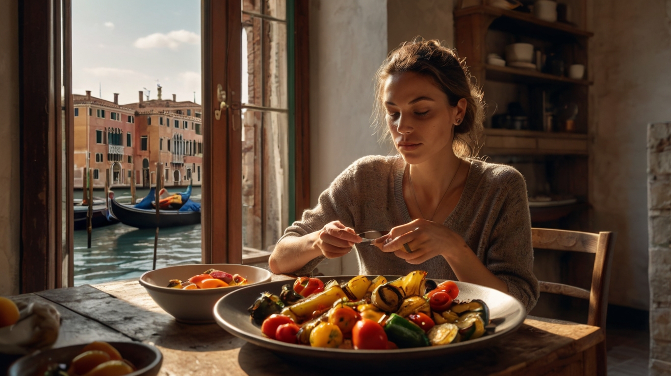 Piatto sano con verdure e proteine